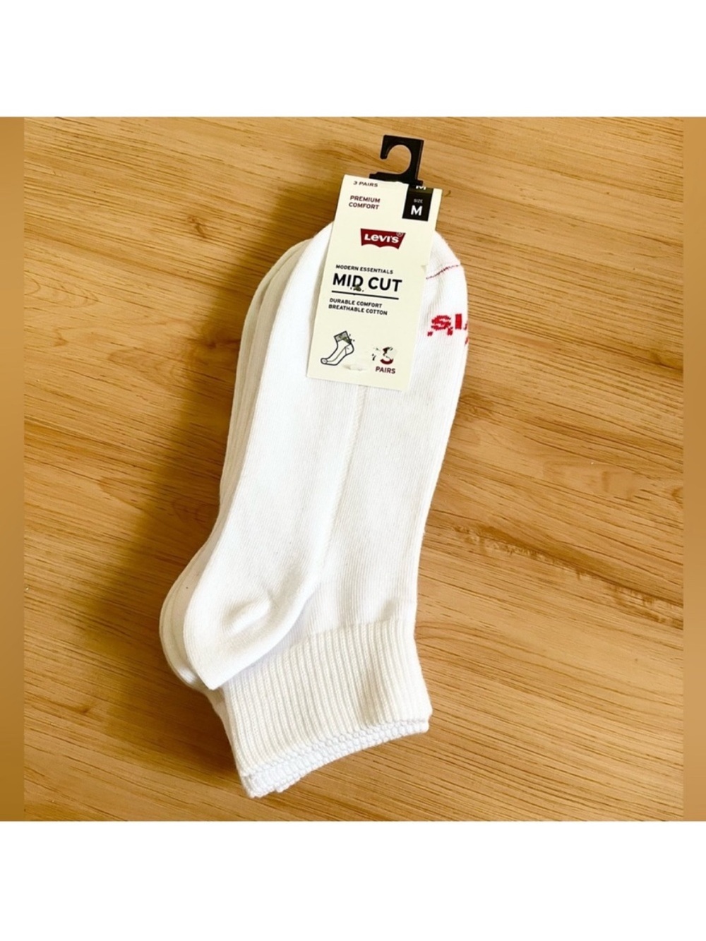 Levi's Mid-Cut socks Size M # 3 Pairs
